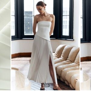 Commense White Strapless Maxi Dress